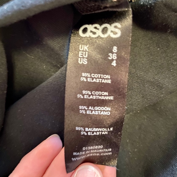 ASOS black x off-white polka dot midi dress - Picture 4 of 7